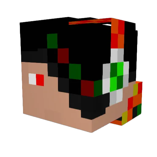 firemilan007 Minecraft avatar head, 3D render