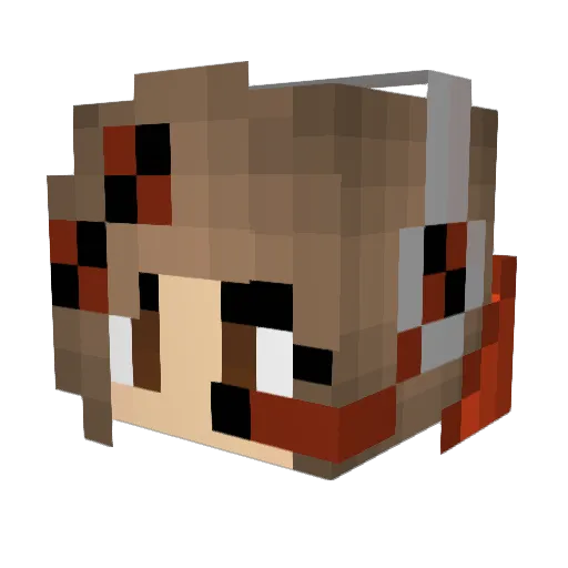 firenicegirl Minecraft avatar head, 3D render