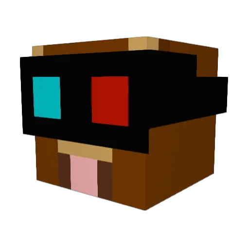 firereef Minecraft avatar head, 3D render