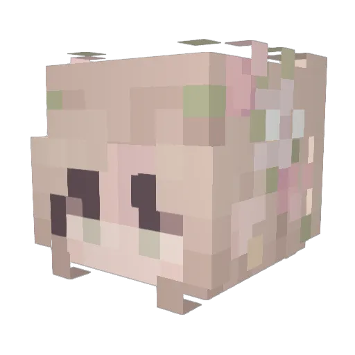 firerobber Minecraft avatar head, 3D render