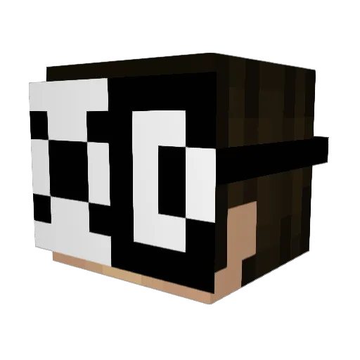 fireseeXD Minecraft avatar head, 3D render