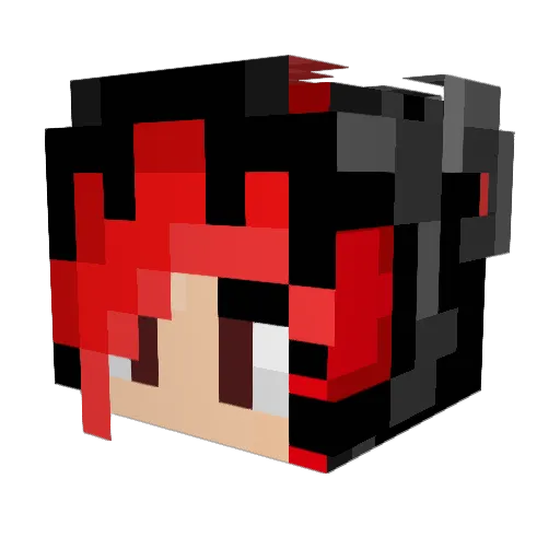 fireshade Minecraft avatar head, 3D render