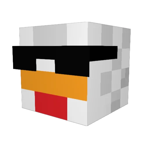 firestorm22 Minecraft avatar head, 3D render