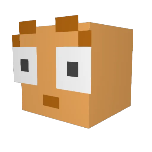 firestranded Minecraft avatar head, 3D render