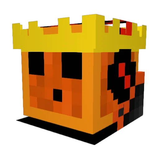firewarrior_13 Minecraft avatar head, 3D render