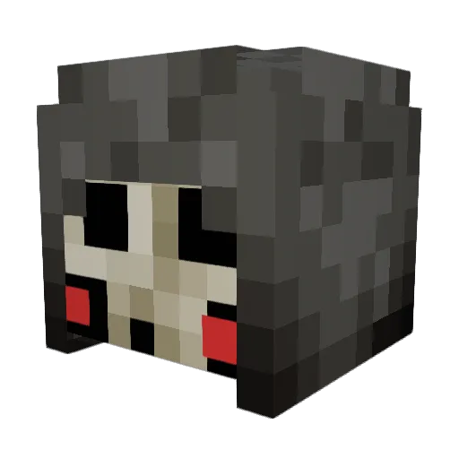 firewatertree Minecraft avatar head, 3D render