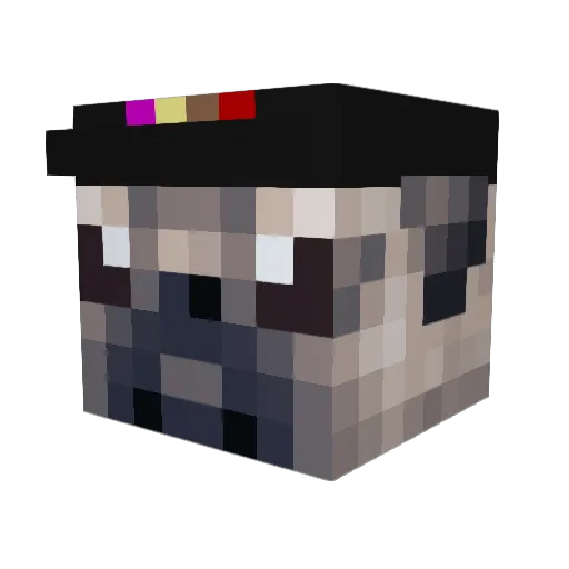 firlycat Minecraft avatar head, 3D render