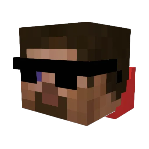 first_leviathan Minecraft avatar head, 3D render