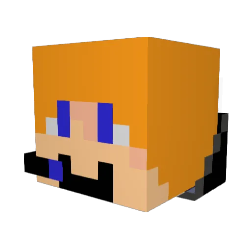 firstmada Minecraft avatar head, 3D render