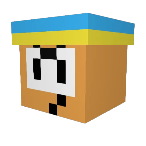 firtah Minecraft avatar head, 3D render