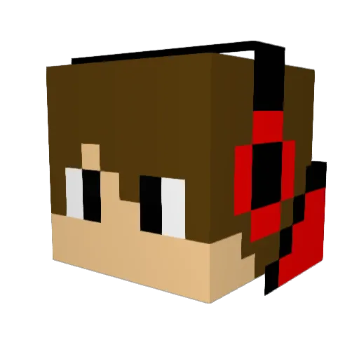 fisamfa Minecraft avatar head, 3D render