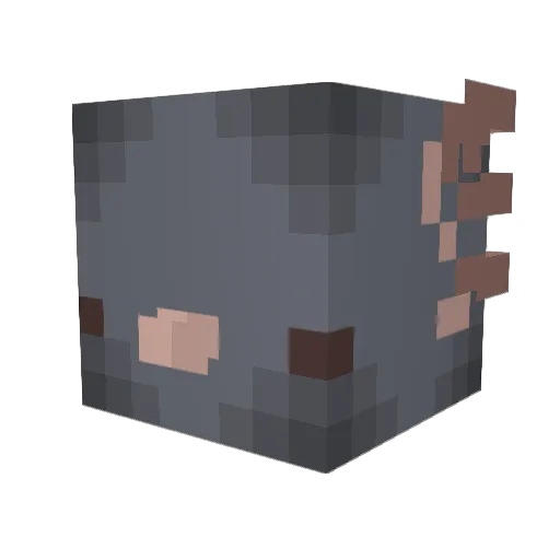 fischdragon Minecraft avatar head, 3D render