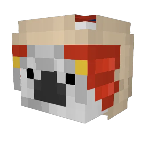 fischer72 Minecraft avatar head, 3D render