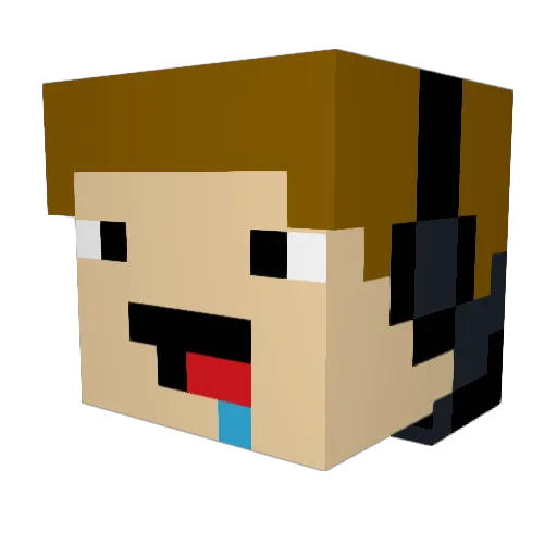 fiseliss Minecraft avatar head, 3D render