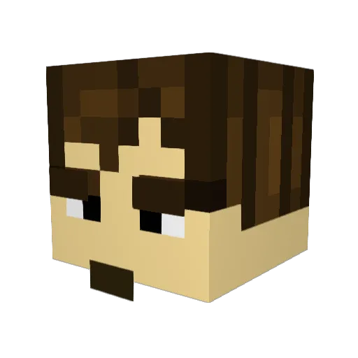 fish99r Minecraft avatar head, 3D render