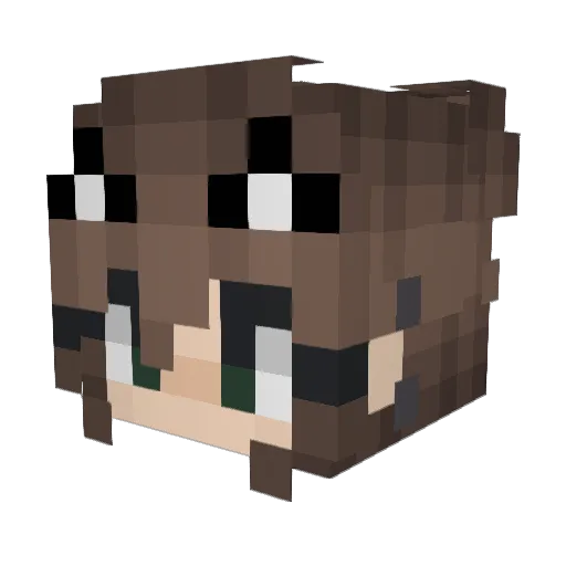fishduckmud Minecraft avatar head, 3D render