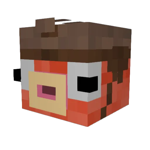 fishdumb Minecraft avatar head, 3D render