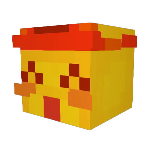fishfortune Minecraft avatar head, 3D render