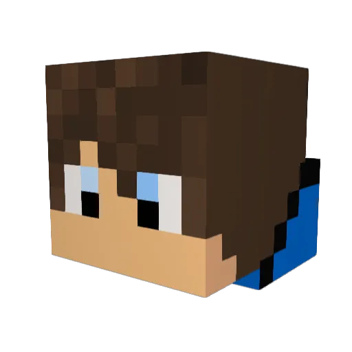 fishhook Minecraft avatar head, 3D render
