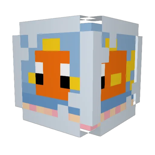 fishidy098 Minecraft avatar head, 3D render