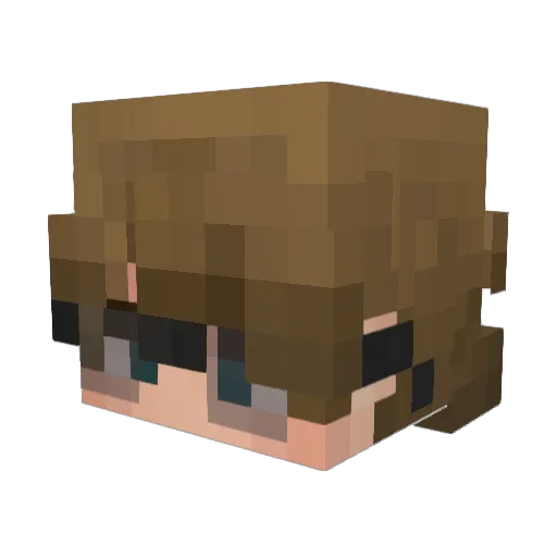 fishiefish Minecraft avatar head, 3D render