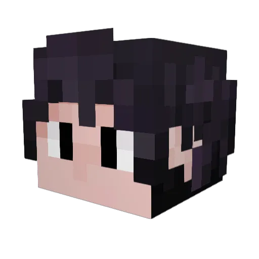 fishmozi Minecraft avatar head, 3D render