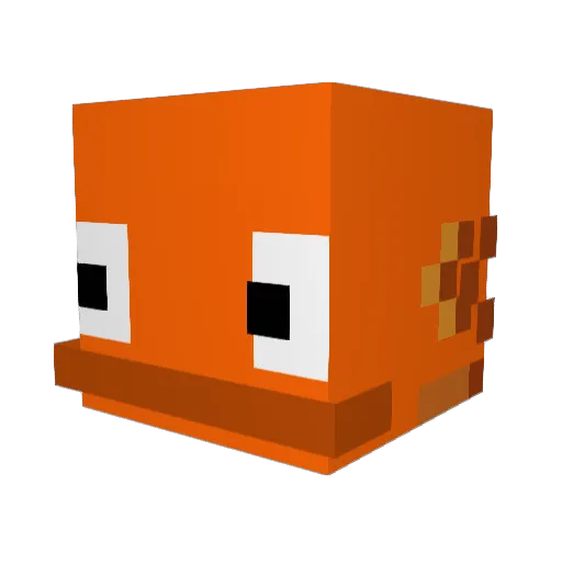 fishsupervision Minecraft avatar head, 3D render