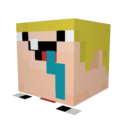 fishyblu Minecraft avatar head, 3D render