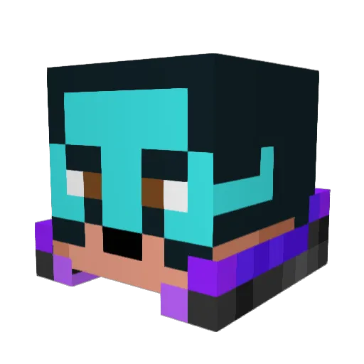 fishyflame7 Minecraft avatar head, 3D render