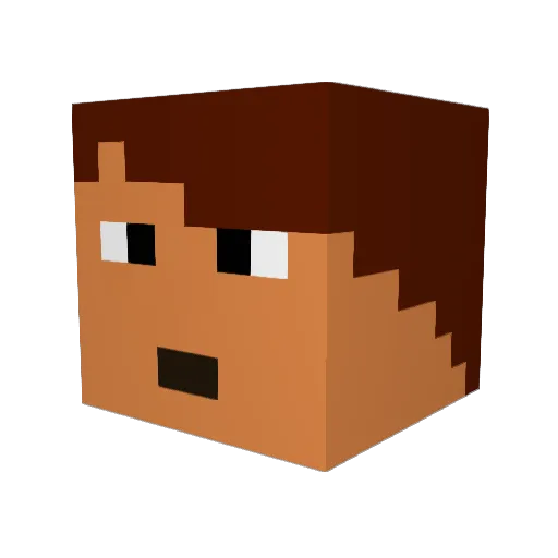 fishygeek Minecraft avatar head, 3D render