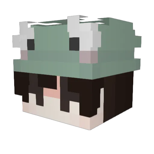 fishytwo Minecraft avatar head, 3D render