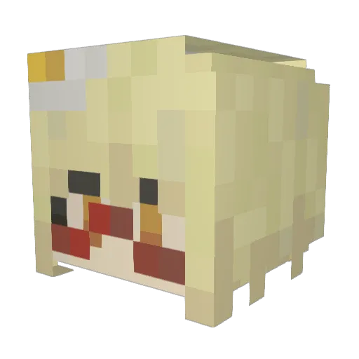 fishyuri Minecraft avatar head, 3D render