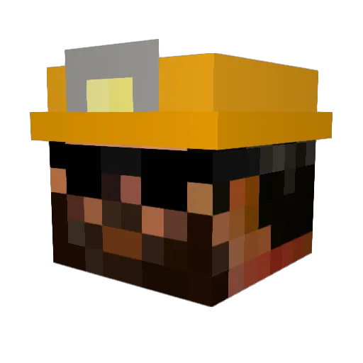 fiskeren12 Minecraft avatar head, 3D render