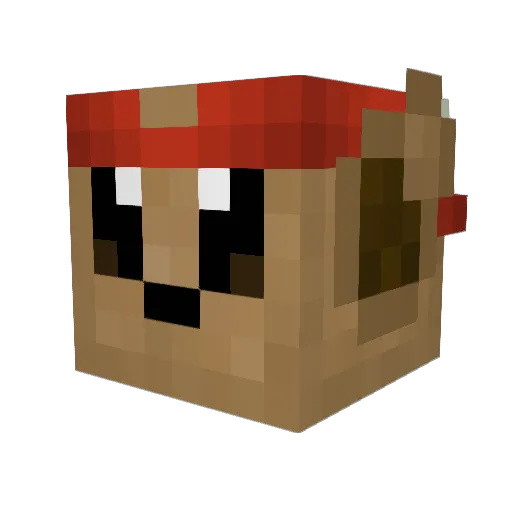 fiskher Minecraft avatar head, 3D render