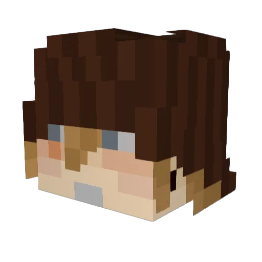 fisktofflor_ Minecraft avatar head, 3D render