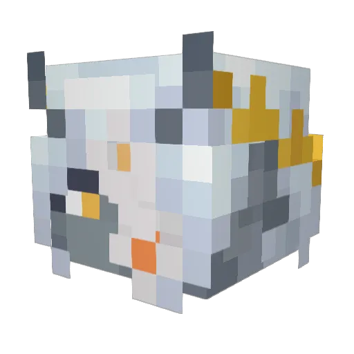 fissel_ Minecraft avatar head, 3D render