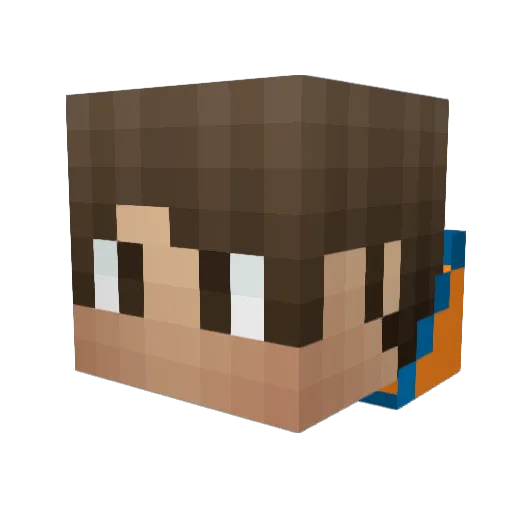 fistermadister Minecraft avatar head, 3D render
