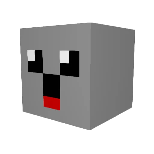 fistermik Minecraft avatar head, 3D render