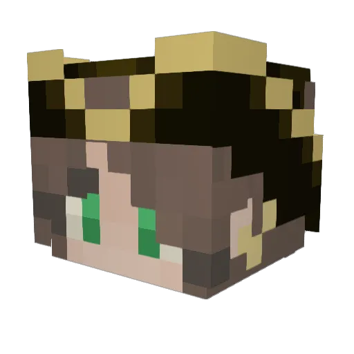 fisticuffsmate Minecraft avatar head, 3D render
