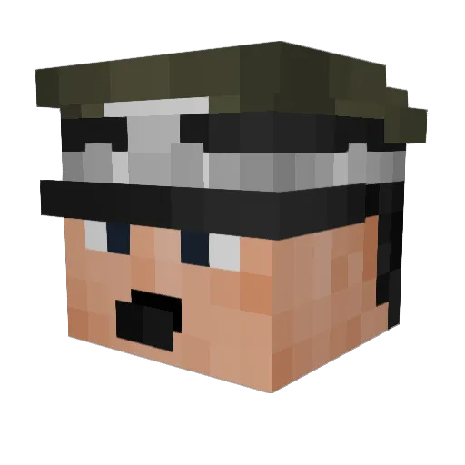 fistmon Minecraft avatar head, 3D render