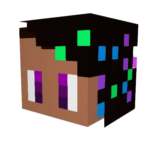 fistosky Minecraft avatar head, 3D render