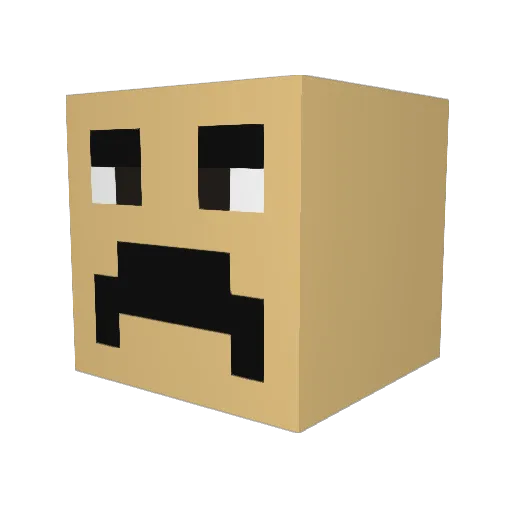 fitj Minecraft avatar head, 3D render