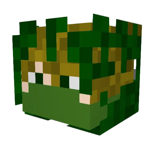 fitoubot Minecraft avatar head, 3D render