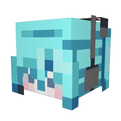 fittove Minecraft avatar head, 3D render