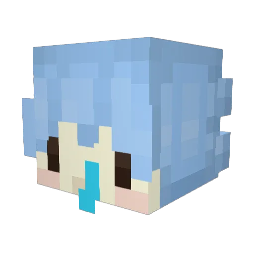 fituman Minecraft avatar head, 3D render