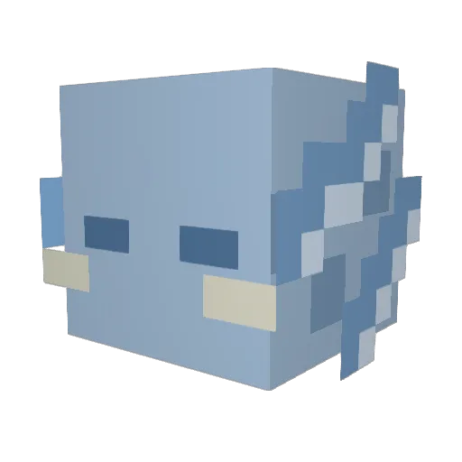 fituxo Minecraft avatar head, 3D render