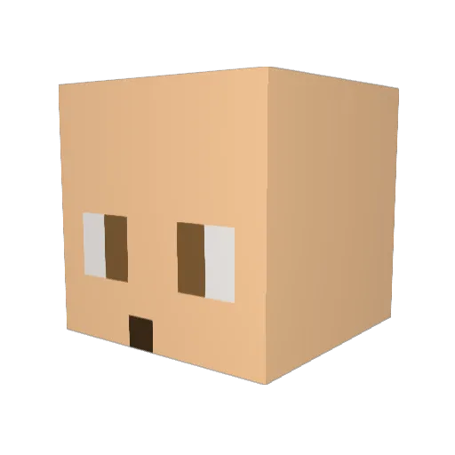 five8five Minecraft avatar head, 3D render