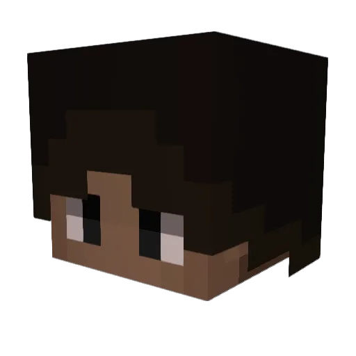 fivedani Minecraft avatar head, 3D render