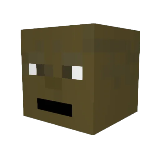 fivefifty1 Minecraft avatar head, 3D render