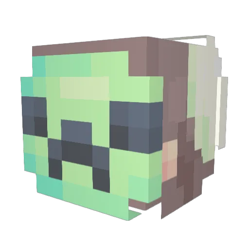 fiveofspades Minecraft avatar head, 3D render